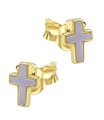 Cross Shaped Silver Stud Earring STS-7067